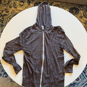 Alternative Heather Brown Hoodie thin cotton